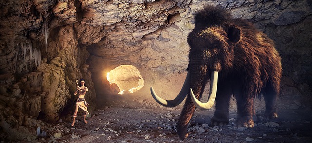 Free download cave mammoth human story light free picture to be edited with GIMP free online image editor