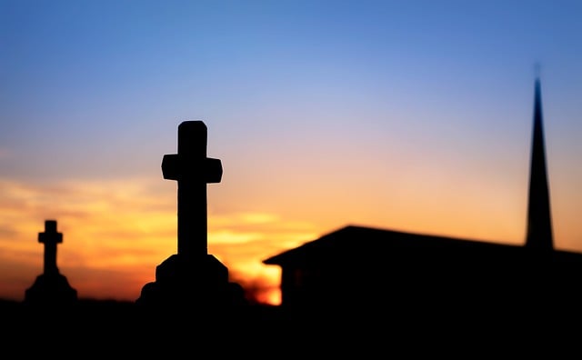 Free download cemetery grave cross sunset free picture to be edited with GIMP free online image editor
