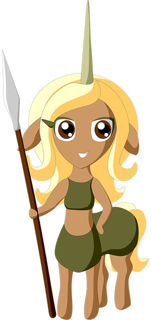 Gratis download Centaur Warrior Unicorn - gratis illustratie om te bewerken met GIMP gratis online afbeeldingseditor