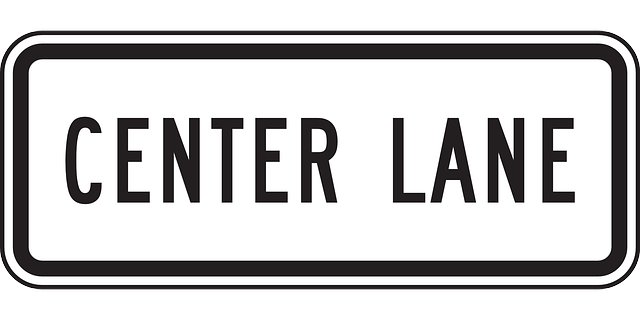 Free download Center Lane Sign Road - Free vector graphic on Pixabay free illustration to be edited with GIMP free online image editor