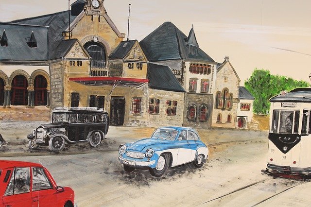 Free download Central Station Eisenach Germany -  free illustration to be edited with GIMP free online image editor