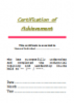 Free download Certificate of Achievement DOC, XLS or PPT template free to be edited with LibreOffice online or OpenOffice Desktop online