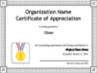 Free download Certificate of Appreciation Template 1 DOC, XLS or PPT template free to be edited with LibreOffice online or OpenOffice Desktop online