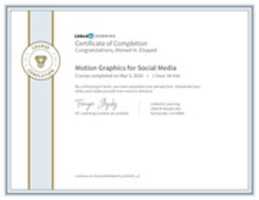 Free download Certificate Of Completion Motion Graphics For Social Media free photo or picture to be edited with GIMP online image editor