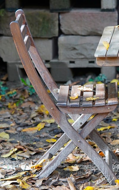 Free download chair wood fall autumn leaves free picture to be edited with GIMP free online image editor