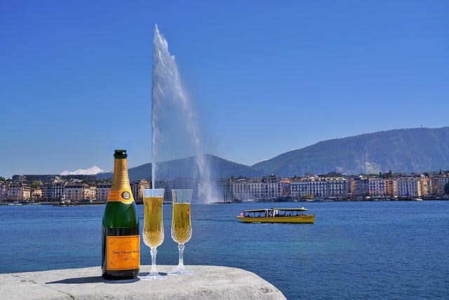 Free download champagne water jet bottle glass free picture to be edited with GIMP free online image editor