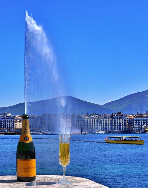 Free download champagne water jet lake geneva free picture to be edited with GIMP free online image editor