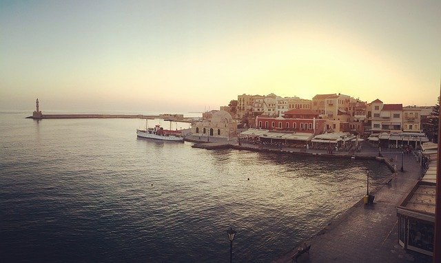 Template Photo Chania Crete Venetian Harbour -  for OffiDocs
