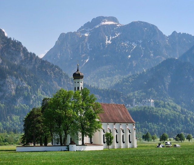 Free download Chapel Coloman Church Mountains -  free photo or picture to be edited with GIMP online image editor