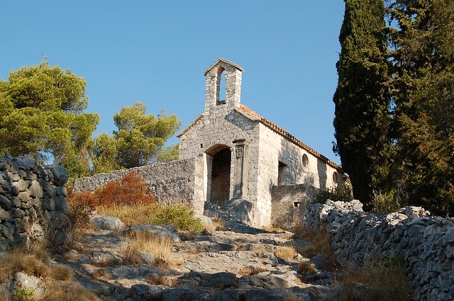 Free download Chapel Croatia Island Of Hvar -  free photo or picture to be edited with GIMP online image editor