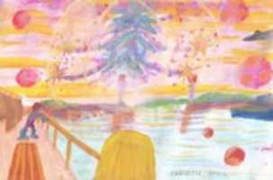 Free download charlotte ameil the tear in the sky painting free photo or picture to be edited with GIMP online image editor