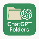 ChatGPT Folder Organizer  screen for extension Chrome web store in OffiDocs Chromium