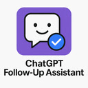 ChatGPT Follow Up Assistant  screen for extension Chrome web store in OffiDocs Chromium