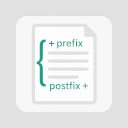 ChatGPT Prefix/Postfix Helper  screen for extension Chrome web store in OffiDocs Chromium