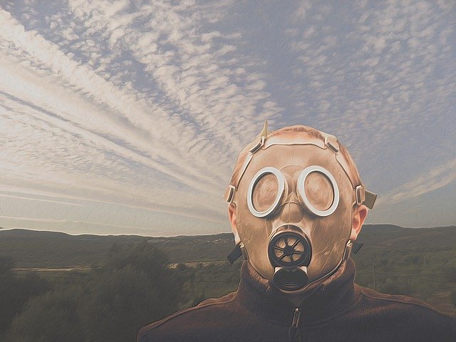 Free download Chemtrails Gas Mask Contrail -  free photo or picture to be edited with GIMP online image editor