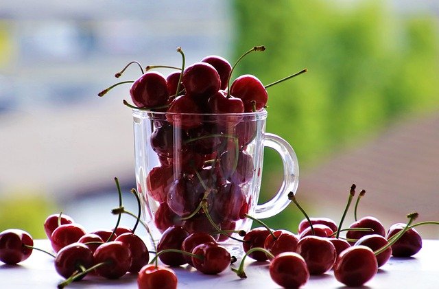 Free download cherries fruit the cup glass free picture to be edited with GIMP free online image editor