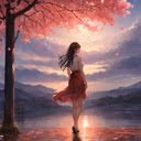 Cherry Blossom Girl Live Wallpaper  screen for extension Chrome web store in OffiDocs Chromium