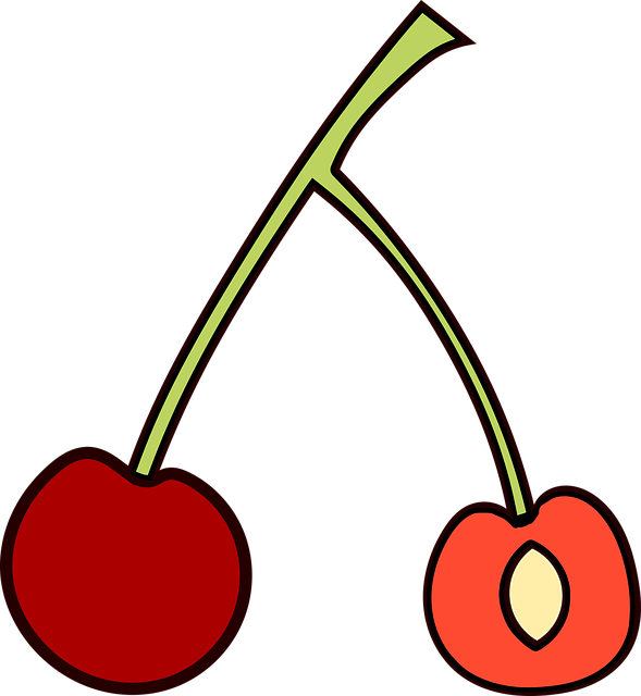Free download Cherry Fruit Eating - Free vector graphic on Pixabay free illustration to be edited with GIMP free online image editor
