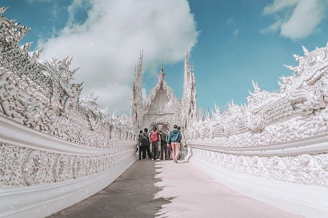 Free download Chiang Mai White Temple Thailand -  free photo or picture to be edited with GIMP online image editor