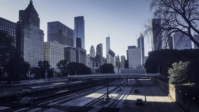 دانلود رایگان Chicago Downtown Us - عکس یا تصویر رایگان قابل ویرایش با ویرایشگر تصویر آنلاین GIMP