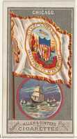 Free download Chicago, from the City Flags series (N6) for Allen & Ginter Cigarettes Brands free photo or picture to be edited with GIMP online image editor
