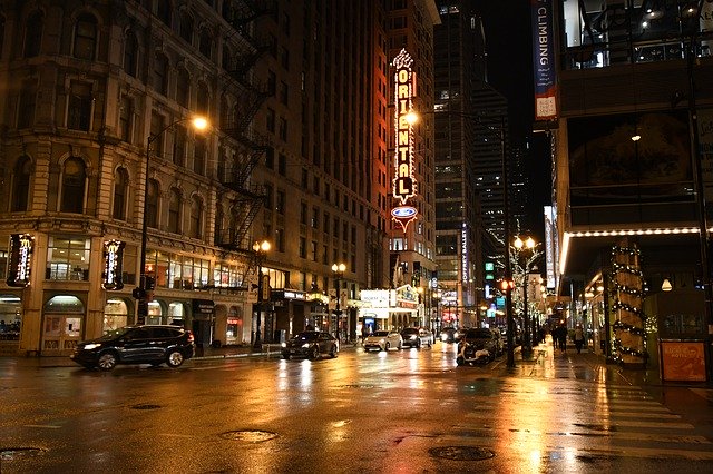 Kostenloser Download Chicago Night Lights - kostenloses Foto oder Bild zur Bearbeitung mit GIMP Online-Bildbearbeitung