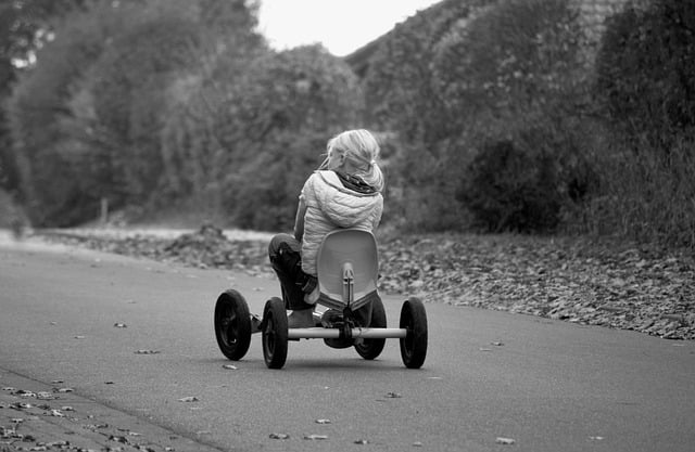 Free download child outdoors alone kettcar free picture to be edited with GIMP free online image editor