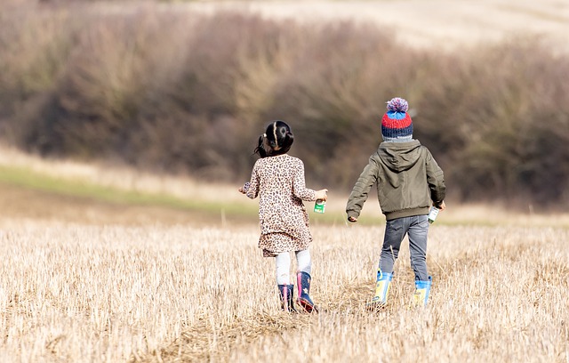 Kostenloser Download Kinder laufen auf dem Feld Kinder freuen sich über ein kostenloses Bild, das mit dem kostenlosen Online-Bildeditor GIMP bearbeitet werden kann