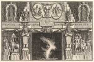 Free download Chimneypiece in the Egyptian style: Groups of three female nudes at the base of each jamb, surmounted by larger kneeling figures), from Diverse Maniere dadornare i cammini ed ogni altra parte degli edifizi...(Different Ways of ornamenting chimneypieces and all other parts of houses) free photo or picture to be edited with GIMP online image editor
