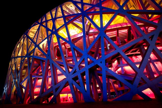 Free download China Olympic Stadium Birds Nest -  free photo or picture to be edited with GIMP online image editor