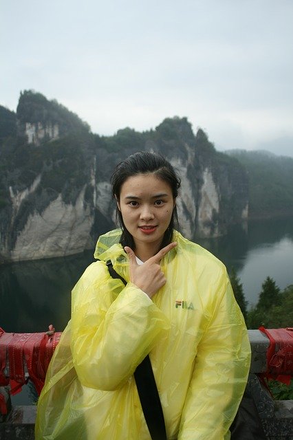 Free download Chinese Girl Smile Yellow -  free photo or picture to be edited with GIMP online image editor