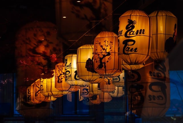 Free download chinese lanterns restaurant lamps free picture to be edited with GIMP free online image editor