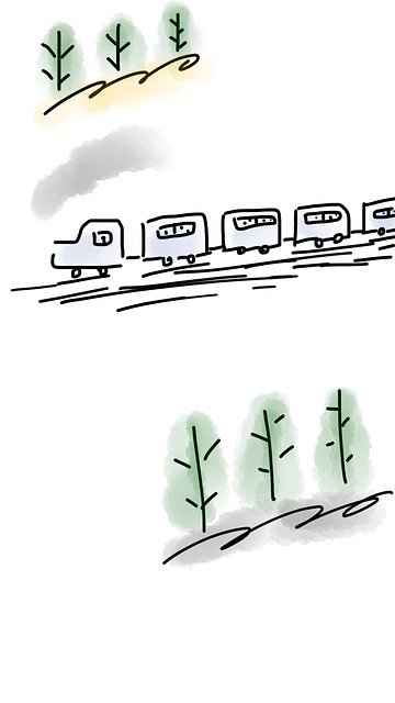 Free download Choochoo Train Trees Steam -  free illustration to be edited with GIMP free online image editor