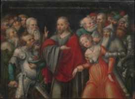 Free download Christ and the Adulteress free photo or picture to be edited with GIMP online image editor