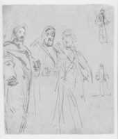 Free download Christ and Two Figures (from Sketchbook) free photo or picture to be edited with GIMP online image editor