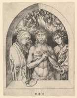 Free download Christ as the Man of Sorrows with the Virgin and St. John free photo or picture to be edited with GIMP online image editor