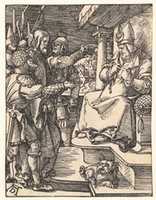 Free download Christ Before Caiaphas, from The Small Passion free photo or picture to be edited with GIMP online image editor