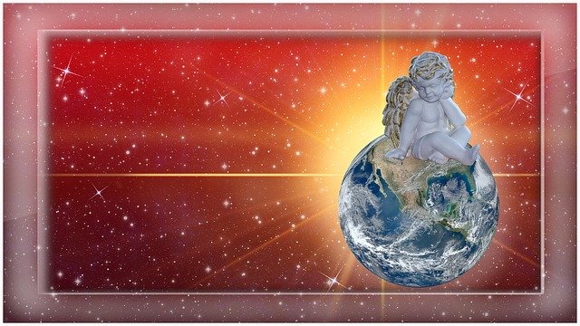 Free download Christmas Angel Earth -  free illustration to be edited with GIMP free online image editor