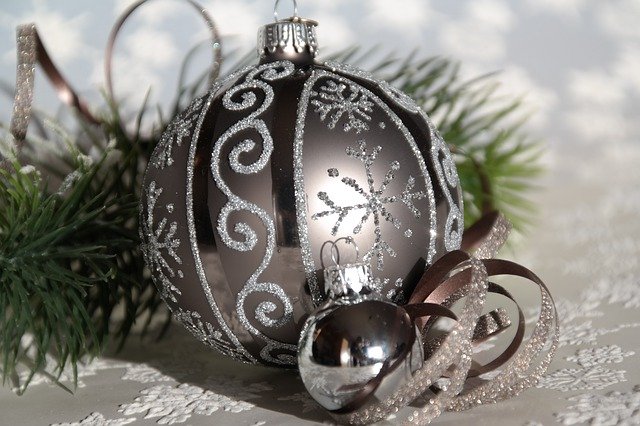 Free download Christmas Bauble Silver -  free photo or picture to be edited with GIMP online image editor