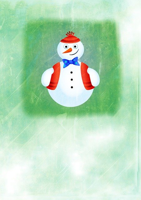 Free download Christmas Card Snowman -  free illustration to be edited with GIMP online image editor