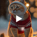 Christmas Cat Live Wallpaper New Tab  screen for extension Chrome web store in OffiDocs Chromium