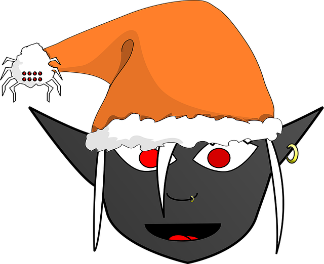Free download Christmas Drow Dark Elf - Free vector graphic on Pixabay free illustration to be edited with GIMP free online image editor