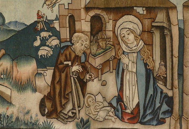 Free download Christmas Maria Crib -  free illustration to be edited with GIMP free online image editor