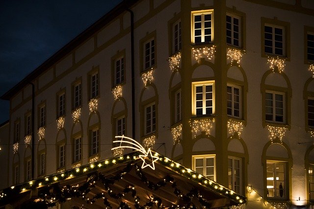 Gratis download Christmas Market House Star - gratis foto of afbeelding om te bewerken met GIMP online afbeeldingseditor