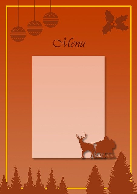 Free download Christmas Menu Eat -  free illustration to be edited with GIMP free online image editor