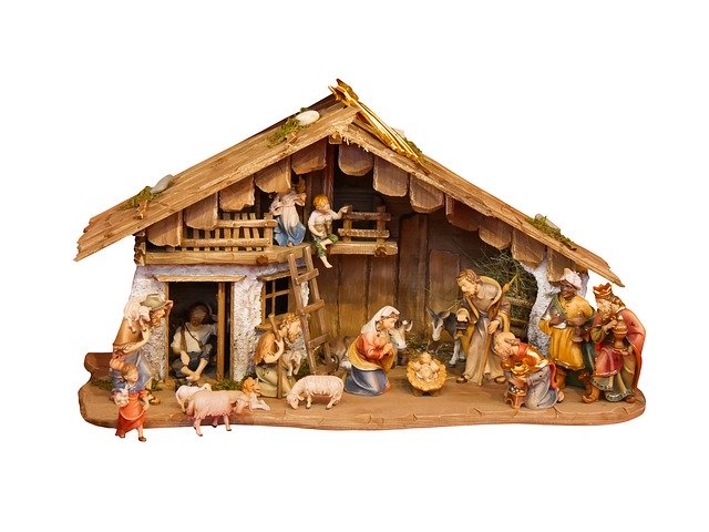 Free download Christmas Nativity Scene Crib -  free free photo or picture to be edited with GIMP online image editor
