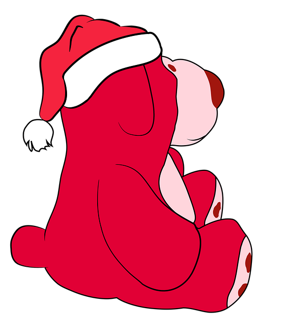 Free download Christmas Teddy Bear Drawing -  free illustration to be edited with GIMP free online image editor