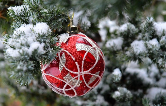 Free download christmas tree christmas ball snow free picture to be edited with GIMP free online image editor
