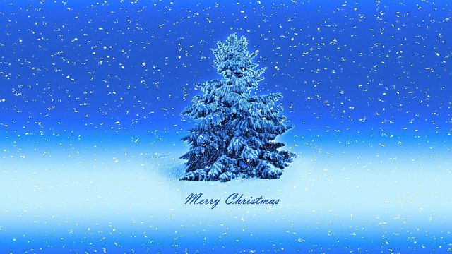 Free download Christmas Tree Snow Greeting -  free illustration to be edited with GIMP free online image editor