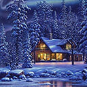 Christmas Winter House Theme  screen for extension Chrome web store in OffiDocs Chromium